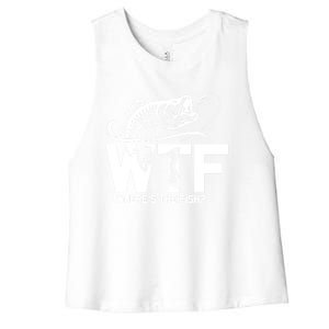 Wtf WhereS The Fish Funny Fishing Lover Gift Funny Gift Women's Racerback Cropped Tank