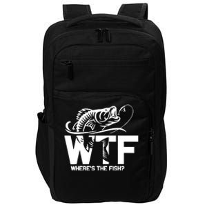 Wtf WhereS The Fish Funny Fishing Lover Gift Impact Tech Backpack