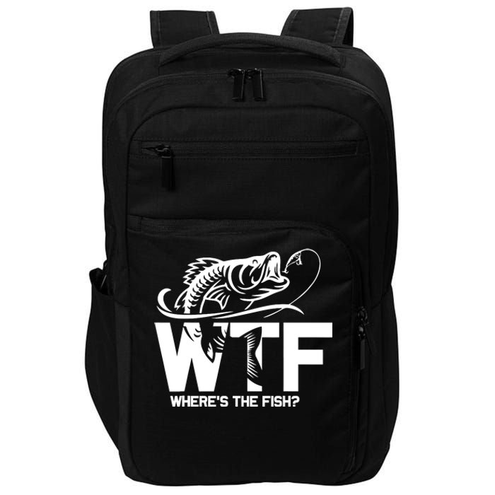 Wtf WhereS The Fish Funny Fishing Lover Gift Impact Tech Backpack