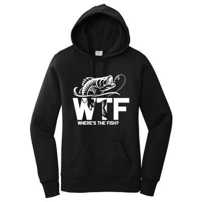 Wtf WhereS The Fish Funny Fishing Lover Gift Women's Pullover Hoodie