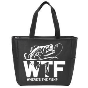 Wtf WhereS The Fish Funny Fishing Lover Gift Zip Tote Bag