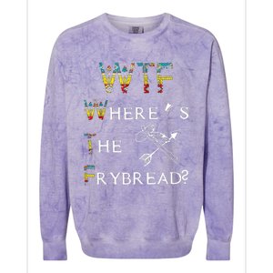 WTF Wheres The Frybread Native American Colorblast Crewneck Sweatshirt