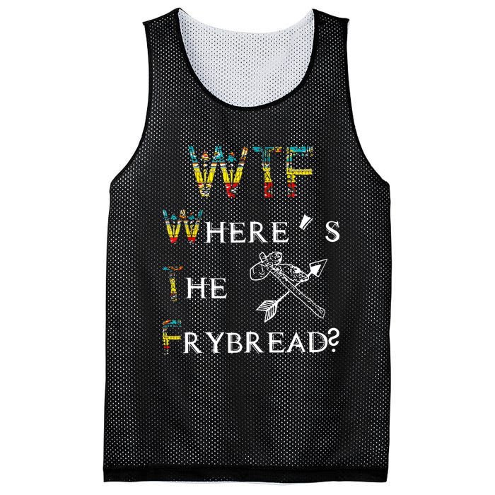 WTF Wheres The Frybread Native American Mesh Reversible Basketball Jersey Tank