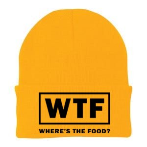 Wtf Wheres The Food Funny Thanksgiving Turkey Day Foodies Cute Gift Knit Cap Winter Beanie