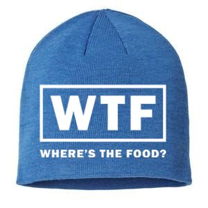 Wtf Wheres The Food Funny Thanksgiving Turkey Day Foodies Cute Gift Sustainable Beanie