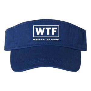 Wtf Wheres The Food Funny Thanksgiving Turkey Day Foodies Cute Gift Valucap Bio-Washed Visor