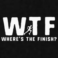 WTF Where's The Finish Funny Running Ladies PosiCharge Tri-Blend Wicking Tank
