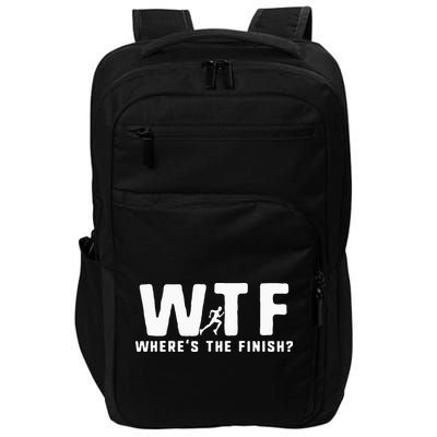 WTF Where's The Finish Funny Running Impact Tech Backpack