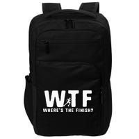 WTF Where's The Finish Funny Running Impact Tech Backpack