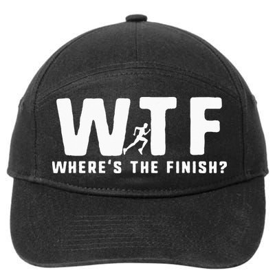 WTF Where's The Finish Funny Running 7-Panel Snapback Hat