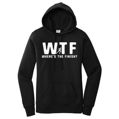 WTF Where's The Finish Funny Running Women's Pullover Hoodie