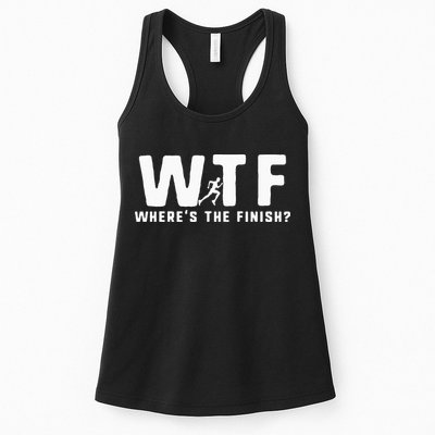 WTF Where's The Finish Funny Running Womens Tank Top