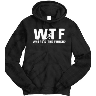 WTF Where's The Finish Funny Running Tie Dye Hoodie