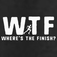 WTF Where's The Finish Funny Running Trucker Hat