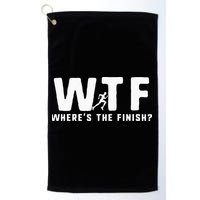WTF Where's The Finish Funny Running Golf Towel