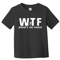 WTF Where's The Finish Funny Running Toddler T-Shirt