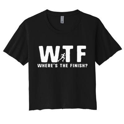 WTF Where's The Finish Funny Running Crop Top