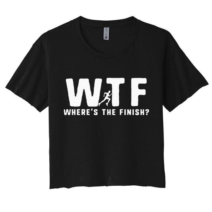WTF Where's The Finish Funny Running Crop Top