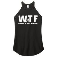 WTF Where's The Finish Funny Running Women's Perfect Tri Rocker Tank