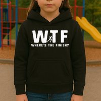 WTF Where's The Finish Funny Running Kids Hoodie