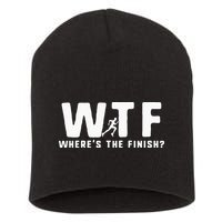 WTF Where's The Finish Funny Running Short Acrylic Beanie