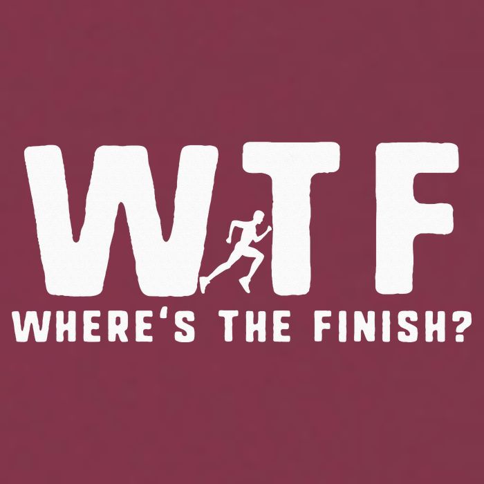 WTF Where's The Finish Funny Running 16oz Travel Tumbler