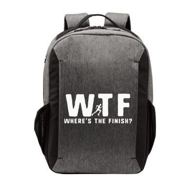 WTF Where's The Finish Funny Running Vector Backpack