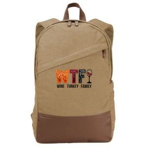 Wtf Wine Turkey Family Cotton Canvas Backpack