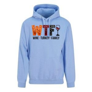 Wtf Wine Turkey Family Unisex Surf Hoodie