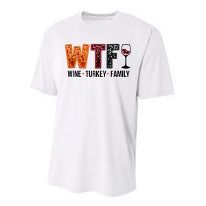 Wtf Wine Turkey Family Performance Sprint T-Shirt