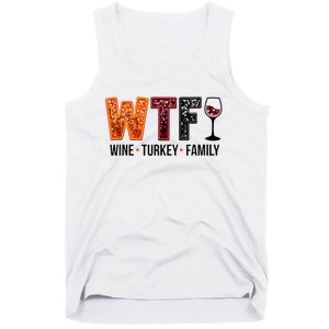 Wtf Wine Turkey Family Tank Top