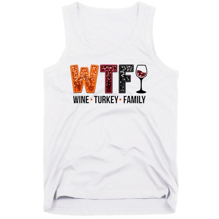 Wtf Wine Turkey Family Tank Top