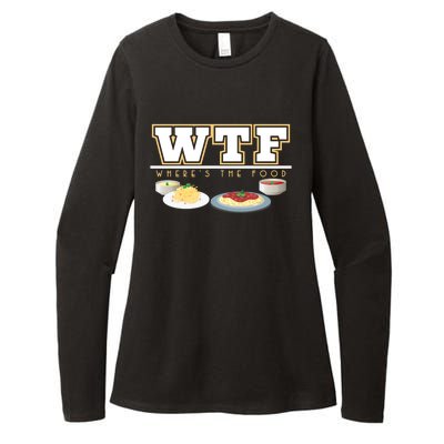 Wtf Wheres The Food Italian Pasta Spaghetti Lover Great Gift Womens CVC Long Sleeve Shirt