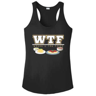 Wtf Wheres The Food Italian Pasta Spaghetti Lover Great Gift Ladies PosiCharge Competitor Racerback Tank