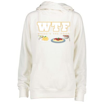 Wtf Wheres The Food Italian Pasta Spaghetti Lover Great Gift Womens Funnel Neck Pullover Hood