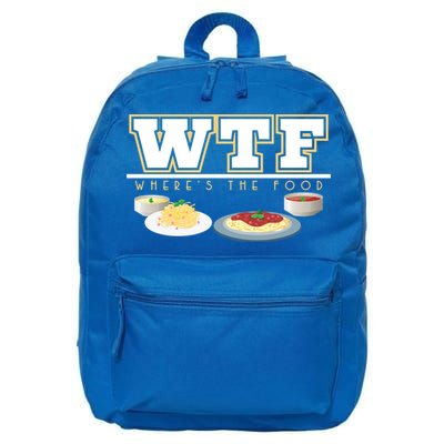 Wtf Wheres The Food Italian Pasta Spaghetti Lover Great Gift 16 in Basic Backpack