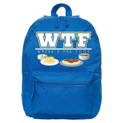 Wtf Wheres The Food Italian Pasta Spaghetti Lover Great Gift 16 in Basic Backpack