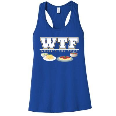 Wtf Wheres The Food Italian Pasta Spaghetti Lover Great Gift Women's Racerback Tank