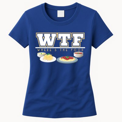 Wtf Wheres The Food Italian Pasta Spaghetti Lover Great Gift Womens T-Shirt