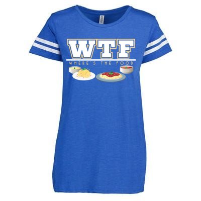 Wtf Wheres The Food Italian Pasta Spaghetti Lover Great Gift Enza Ladies Jersey Football T-Shirt