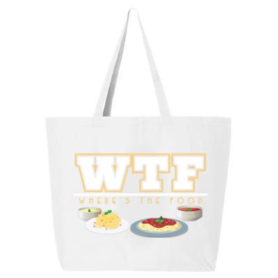 Wtf Wheres The Food Italian Pasta Spaghetti Lover Great Gift 25L Jumbo Tote