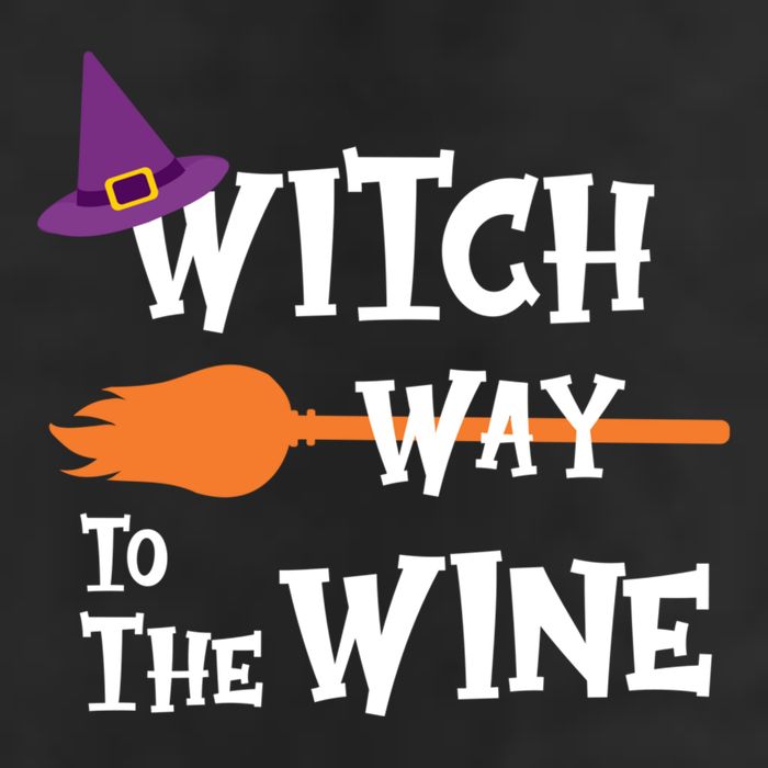 Witch Way To The Wine Funny Halloween Drinking Top Adult Drive Performance Visor