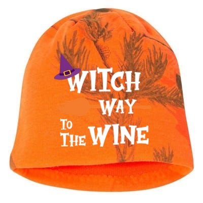 Witch Way To The Wine Funny Halloween Drinking Top Kati - Camo Knit Beanie