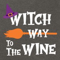 Witch Way To The Wine Funny Halloween Drinking Top Cotton Canvas Backpack