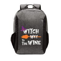 Witch Way To The Wine Funny Halloween Drinking Top Vector Backpack