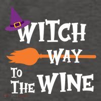 Witch Way To The Wine Funny Halloween Drinking Top Vector Backpack
