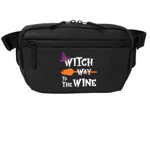 Witch Way To The Wine Funny Halloween Drinking Top Crossbody Pack