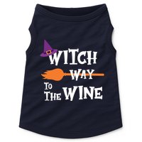 Witch Way To The Wine Funny Halloween Drinking Top Doggie Tank