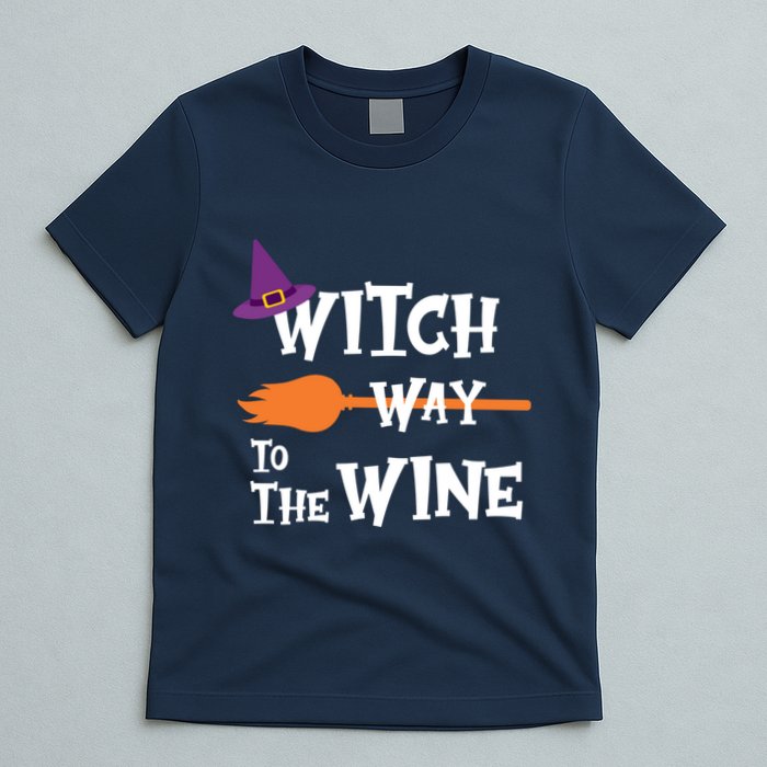 Witch Way To The Wine Funny Halloween Drinking Top T-Shirt