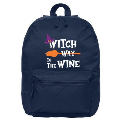 Witch Way To The Wine Funny Halloween Drinking Top 16 in Basic Backpack